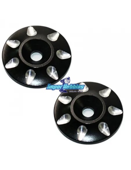 Arandela de alerón negra Light CNC Escala 1/8 Buggy / Truggy (2 Uds.) VP-Pro RS-507-BK - Alerones y arandelas de alerón 1/8 Scal
