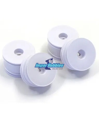 Set llantas blancas F/R (4 Uds.) Kyosho Mini-Z Buggy MBH002W - Neumáticos y llantas Kyosho Mini-Z Buggy