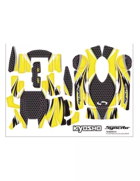 Radio Skins Decal - Yellow Kyosho KT-200 / KT-201 36271Y - Clearances - Outlet