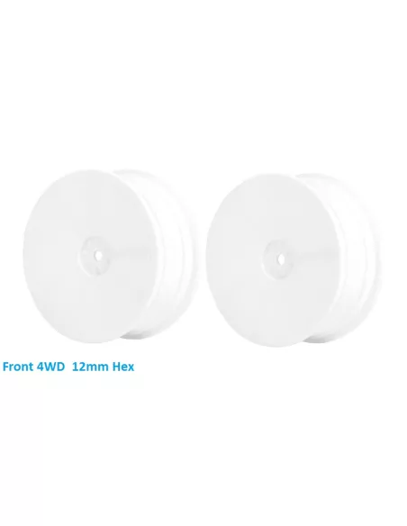 AKA HexLite Front Wheel - White 2.2 4WD 12mm (2 U.) Kyosho ZX-5 / ZX6 23301W - Kyosho Lazer ZX-5 - Spare Parts & Option Parts