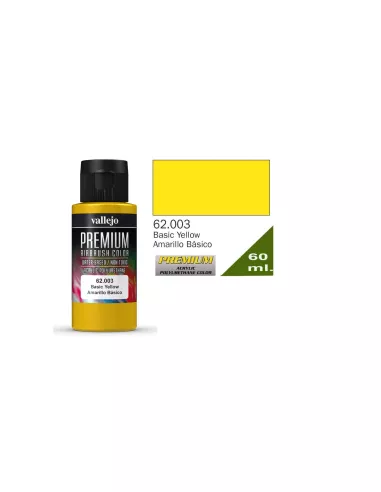 Pintura Vallejo Premium Amarillo Basico 60ml. 62.003 - Container Vallejo Premium 60ml.