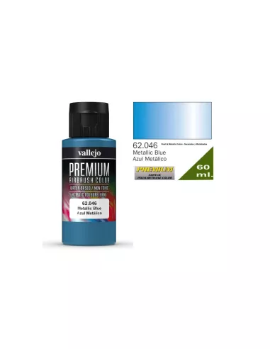 Pintura Vallejo Premium Azul Metalico 60ml. 62.046 - Container Vallejo Premium 60ml.