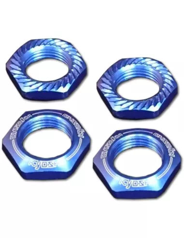 Blue Serrated Wheel Nuts 17mm 1/8 (4 U.) Kyosho IFW472BL - Kyosho Inferno 7.5 / Neo / Neo Race Spec - Spare Parts & Option Parts