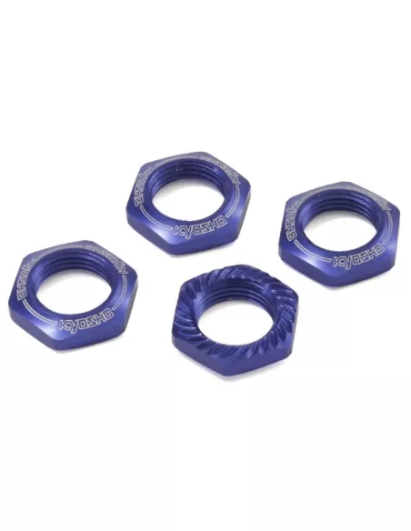 Blue Serrated Wheel Nuts 17mm 1/8 (4 U.) Kyosho IFW472BL - Kyosho Inferno 7.5 / Neo / Neo Race Spec - Spare Parts & Option Parts