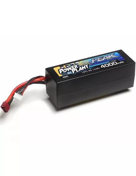 Lipo Battery Peak Racing 4S 7.4V 4000mah 45C w/ DEANS Connector Hard Case PEK00544 - Lipo Batteries - 4S - 14.8V & 15.2V HV