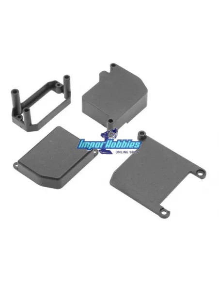 Boite de récepteur et support servo Hot Bodies E817 204022 - Hot Bodies E817 & E817 V2 Electric Kit - Pièces detachées et option