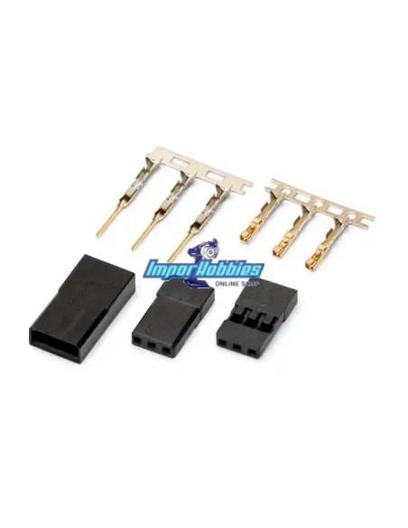 Conector Hitec / JR macho - hembra sin cable Fussion FS-00039 - Conectores RC