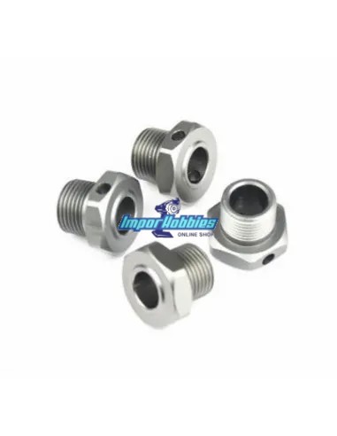 Hexagones de roues (4 U.) Hobbytech STR8 / EP X2 / NXT STR-049TI - Hobbytech STR8 DeLuxe & STR8 EVO RTR - Pièces detachées et op