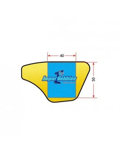 Alerón amarillo universal con Wickerbill 1/8 Buggy VP-Pro WN-008Y - Alerones y arandelas de alerón 1/8 Scale