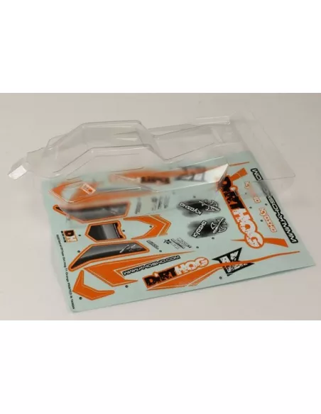 Clear Body Set & Stiker Kyosho Dirt Hog FAB252 - Kyosho Dirt Hog - Spare Parts & Option Parts