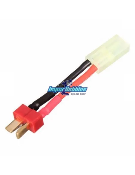 Cable adaptador Tamiya Hembra a T-Deans Macho 14AWG 80mm Fussion FS-02205 - Cables de conexión Lipo - Variador y adaptadores
