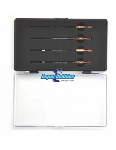 Embouts de visseuse allen 1/4 1.5 - 2.0 - 2.5 - 3.0mm & boîte Arrowmax AM500902 - Outils Arrowmax