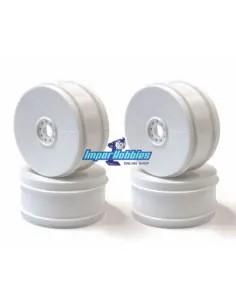Llantas blancas - Hard 1/8 Buggy (4 Uds.) Kyosho IFH006W-H - Kyosho Inferno 7.5 / Neo / Neo Race Spec - Repuesto y opciones