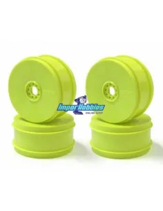 Llantas amarillas - Hard 1/8 Buggy (4 Uds.) Kyosho IFH006KY-H - Kyosho Inferno 7.5 / Neo / Neo Race Spec - Repuesto y opciones