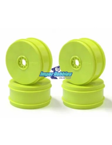 Llantas amarillas - Hard 1/8 Buggy (4 Uds.) Kyosho IFH006KY-H - Kyosho Inferno 7.5 / Neo / Neo Race Spec - Repuesto y opciones