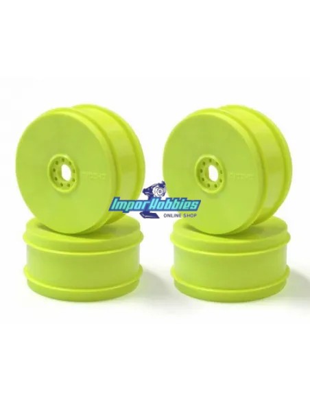 Llantas amarillas - Hard 1/8 Buggy (4 Uds.) Kyosho IFH006KY-H - Kyosho Inferno 7.5 / Neo / Neo Race Spec - Repuesto y opciones