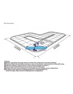 Circuit modulaire en uréthane 48 pièces 50x50cm 4.5x3.5 mètres pour Kyosho Mini-Z 87052B - Circuit Kyosho Mini-Z 2