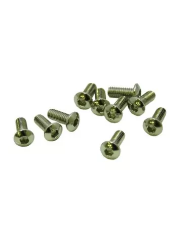 Button Head Hex Stainless Steel Screws 4x8mm (10 U.) Imporhobbies - Stainless Steel Screws - M4