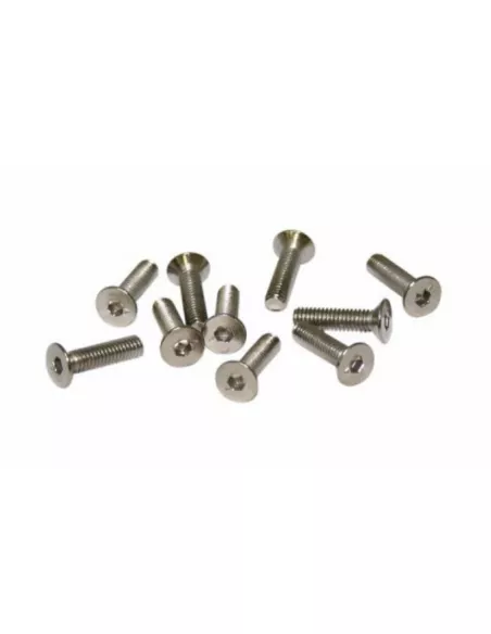 Tornillos acero inoxidable 4x12mm cabeza conica (10 Uds.) Imporhobbies - Stainless Steel Screws - M4