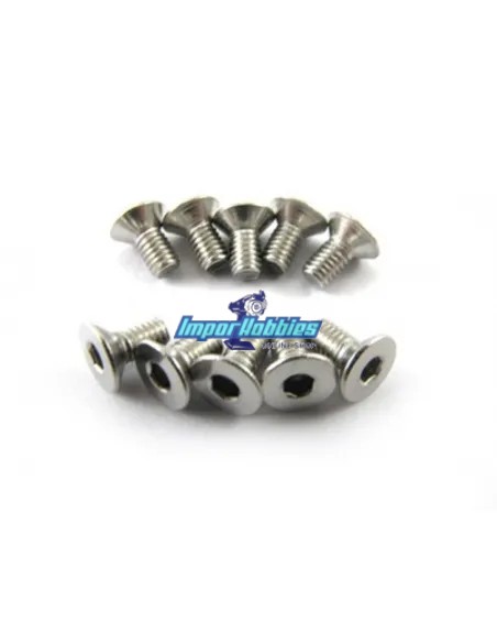 Tornillos de acero inoxidable 3X6mm cabeza cónica (10 Uds.) Fussion FS-TFX3006