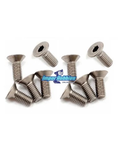 Tornillos de acero inoxidable 3X8mm cabeza conica (10 Uds.) Imporhobbies - Vis en acier inoxydable M3