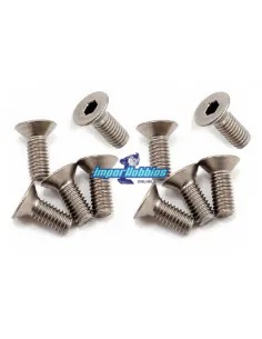 Tornillos de acero inoxidable 3X10mm cabeza conica (10 Uds.) Imporhobbies - Stainless Steel Screws - M3