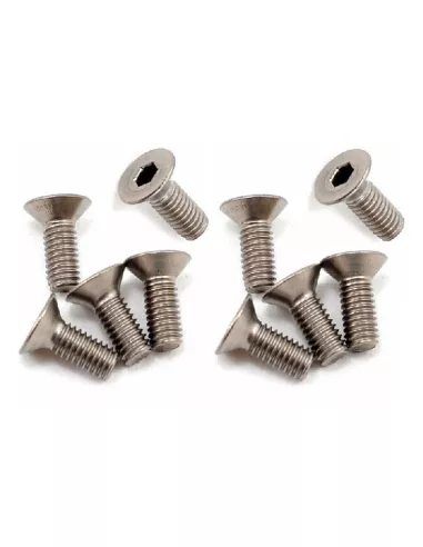 Tornillos de acero inoxidable 3X10mm cabeza conica (10 Uds.) Imporhobbies - Stainless Steel Screws - M3