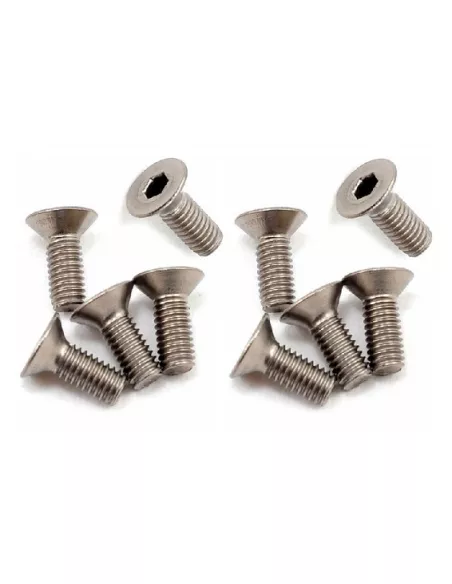 Tornillos de acero inoxidable 3X10mm cabeza conica (10 Uds.) Imporhobbies - Stainless Steel Screws - M3