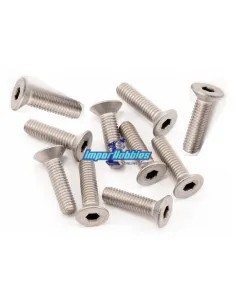 Tornillos de acero inoxidable 3X12mm cabeza conica (10 Uds.) Imporhobbies - Stainless Steel Screws - M3