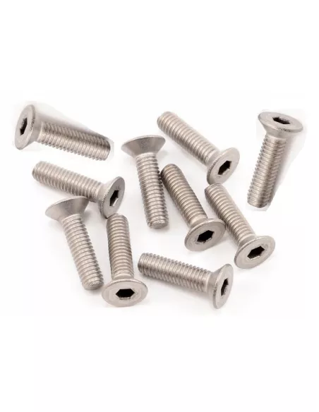 Tornillos de acero inoxidable 3X12mm cabeza conica (10 Uds.) Imporhobbies - Stainless Steel Screws - M3