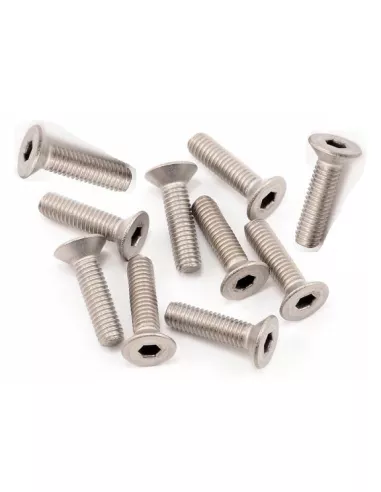 Tornillos de acero inoxidable 3X14mm cabeza conica (10 Uds.) Imporhobbies - Stainless Steel Screws - M3