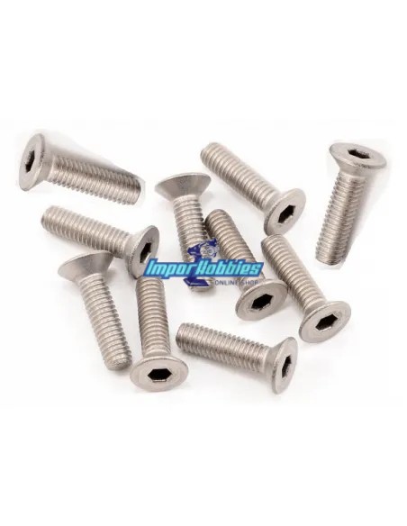 Tornillos de acero inoxidable 3X14mm cabeza conica (10 Uds.) Imporhobbies - Vis en acier inoxydable M3
