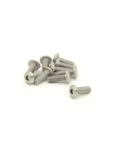 Tornillos de acero inoxidable 3X8mm cabeza boton (10 Uds.) Imporhobbies - Stainless Steel Screws - M3