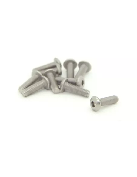 Tornillos de acero inoxidable 3X10mm cabeza boton (10 Uds.) Imporhobbies - Stainless Steel Screws - M3