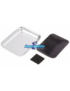 Aluminum Alloy Screw Tray With Magnetic Pad - Silver 106x86mm Fussion FS-B091 - Storage Boxes & Aluminum Screw Tray
