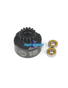 Cloche d'embrayage ventilée universelle 15T + roulements 1/8 Buggy Hobbytech HT560213 - Hobao Hyper 8 & 8.5 Nitro