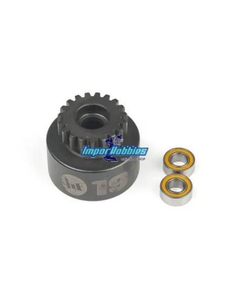 Cloche d'embrayage non ventilée 19T avec roulements 1/8 Buggy Hobbytech HT560229 - Hobao Hyper 8 & 8.5 Nitro