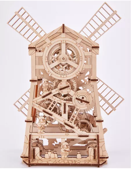 Mechanical 3D Puzzle - Mill 131 P. - Eco Friendly Plywood Wood Trick WT01A - 3D Wooden Mechanical Puzzles
