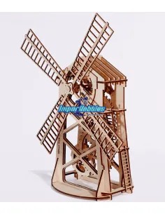 Mechanical 3D Puzzle - Mill 80 P. - Eco Friendly Plywood Wood Trick WT01 - 3D Wooden Mechanical Puzzles 2