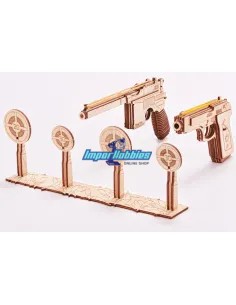 Mechanical 3D Puzzle - Set of Guns - Eco Friendly Plywood Wood Trick WT10-21 - 3D Wooden Mechanical Puzzles
