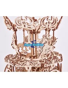Mechanical 3D Puzzle - Classic Carousel - Eco Friendly Plywood Wood Trick WT11 - 3D Wooden Mechanical Puzzles 2