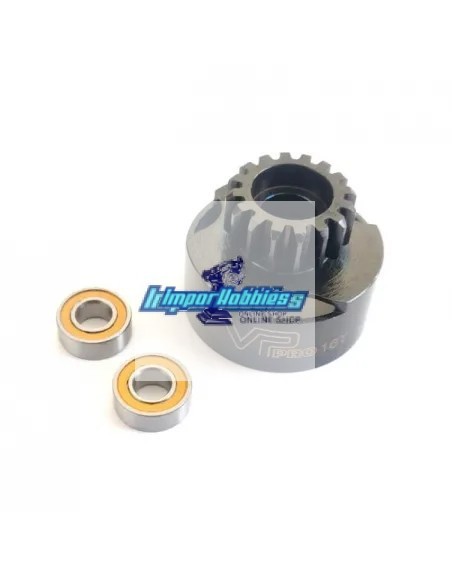 Cloche d'embrayage ventilée 16T + roulements 5x11x4mm VP-Pro RS-504-16T - Cloches d'embrayage
