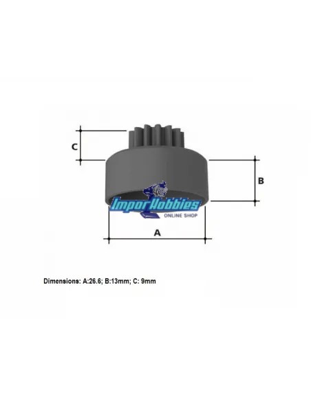 Campana embrague ventilada 15T & Rodamientos 5x11x4mm VP-Pro RS-504-15T - Campanas de embrague