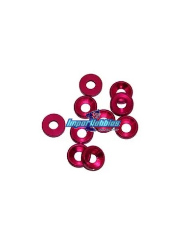 Rondelles cuvettes aluminum rose M4 (10 U.) Fussion FS-WE002PK - Rondelles en aluminium