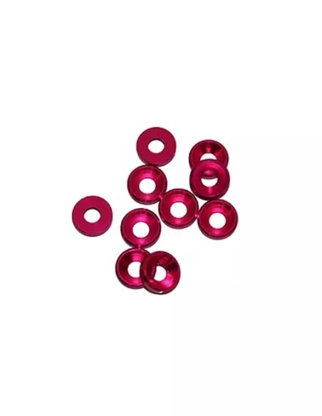 Aluminium Cone Washer - Pink M4 (10 U.) Fussion FS-WE002PK - Aluminium Washers