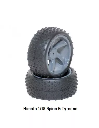 Ruedas multi-taco en llanta gris Off Road (2 Uds.) Himoto Spino / Tyronno 1/18 28659 - Himoto Spino E18XB & E18XBL 1/18