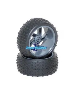 Ruedas multi-taco en llanta gris Off Road (2 Uds.) Himoto Spino / Tyronno 1/18 28659 - Himoto Spino E18XB & E18XBL 1/18 2