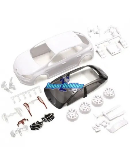 Carrocería para pintar 98mm Renault Megane R.S. Kyosho Mini-Z FWD MZN187 - Carrocerías para pintar - Blanca Kyosho Mini-Z