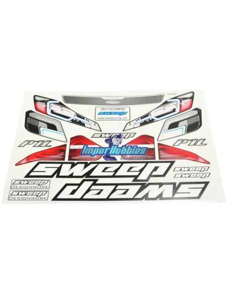 Carroceria Sweep P1L transparente corta 1/8 Rally Game / GT SD0002 - Carrocería Corta GT / Rally Game