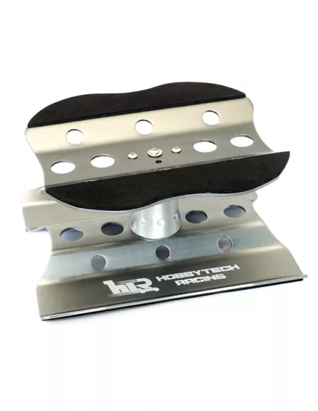 Rotating Work Stand in Metallic Gray Aluminum 1/10 & 1/8 Hobbytech HT421800GM - Maintenance Stands
